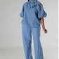 Denim-Pants Set