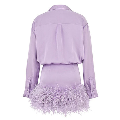 Lavender Feather Dress